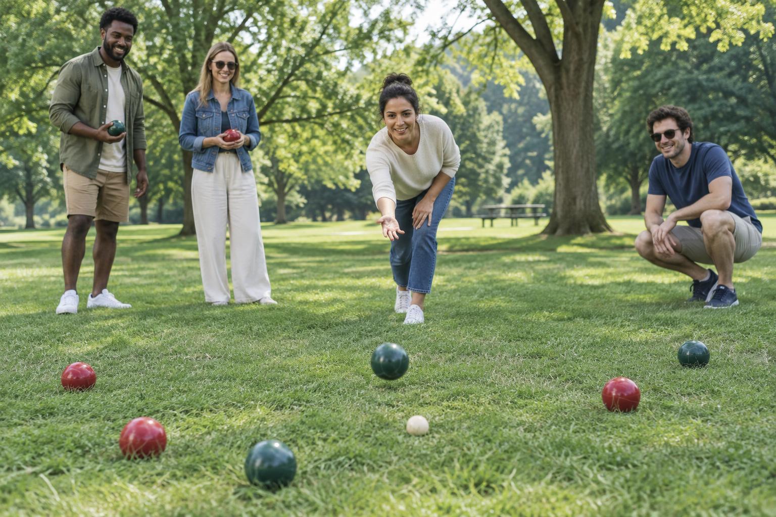 How to Play Bocce in a Park with a Basic Ball Set