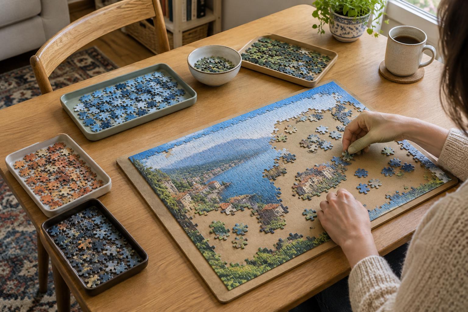 How to Sort and Assemble a Jigsaw Puzzle on a Small Table